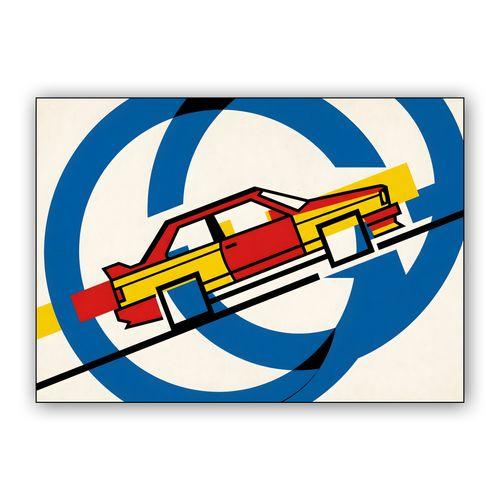 BMW E30 M3: Radical De Stijl Motion wall art poster