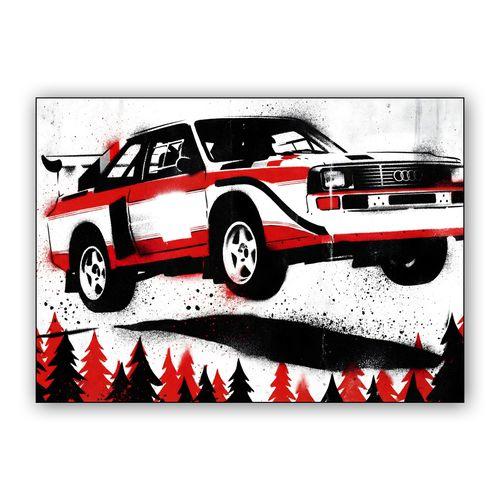 Audi Quattro S1: Urban Stencil Jump wall art poster