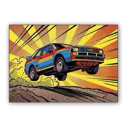Audi Sport Quattro S1: Pop Art Rally Jump wall art poster