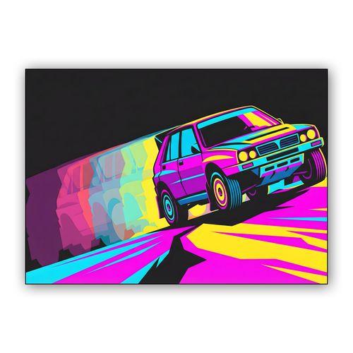 Lancia Delta Integrale: Chromatic Kinetic Pulse wall art poster