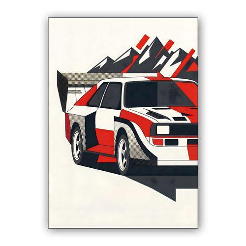 Audi Sport Quattro S1 Group B Rally Graphic wall art poster