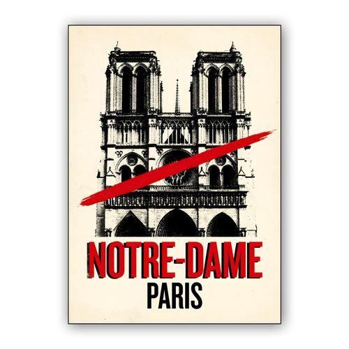 Notre-Dame Paris Punk Graphic Poster wall art poster