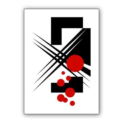 Geometric Tension and Red Orbits wall art poster