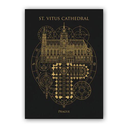 St. Vitus Cathedral Sacred Geometry wall art poster