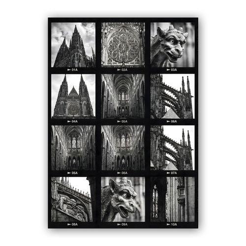 Prague Gothic Contact Sheet wall art poster