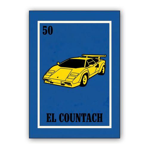 El Countach Lotería Card Graphic wall art poster