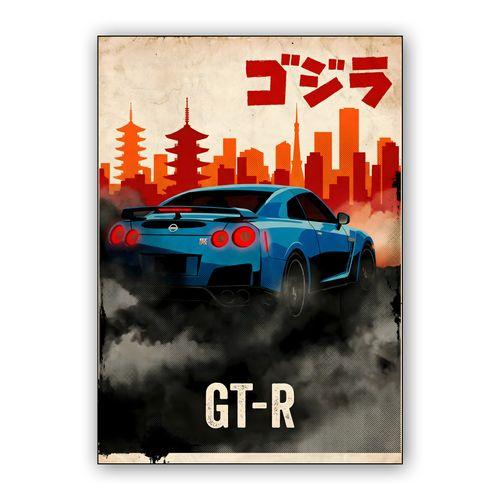 Nissan GT-R R35 Godzilla Tokyo Edition wall art poster