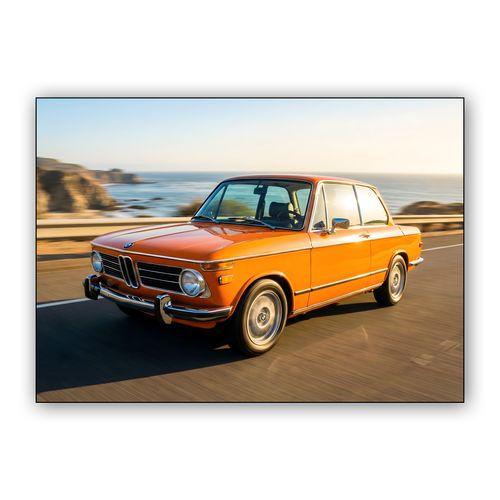 BMW 2002 Golden Hour Coastal Drive wall art poster
