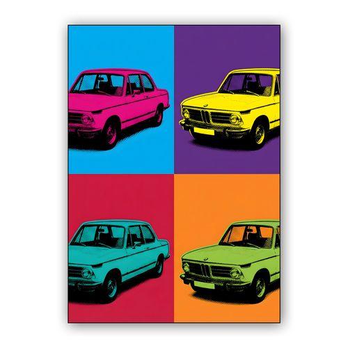 BMW 2002 Pop Art Color Grid wall art poster