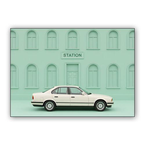 Station E34: Mint Minimalism wall art poster