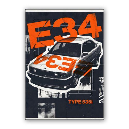 E34 Street Culture: Type 535i wall art poster