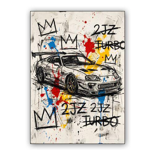 Crown of the Street: Supra A80 Neo-Expressionism wall art poster