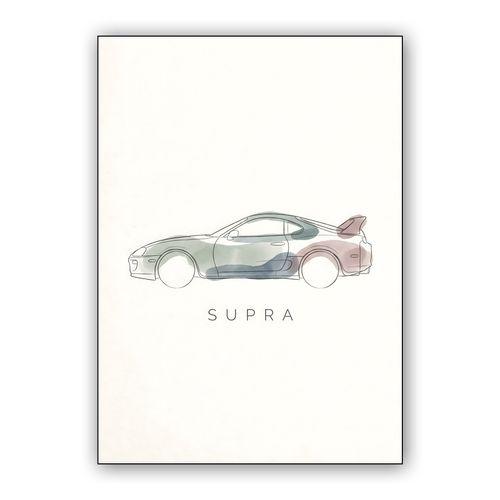 Ethereal Silhouette: Toyota Supra A80 wall art poster