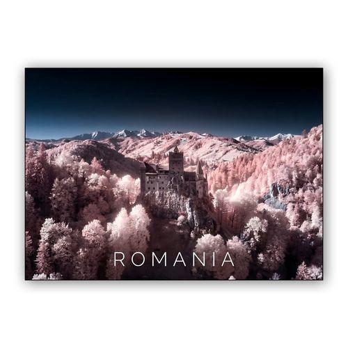 Infrared Majesty: Bran Castle Romania wall art poster
