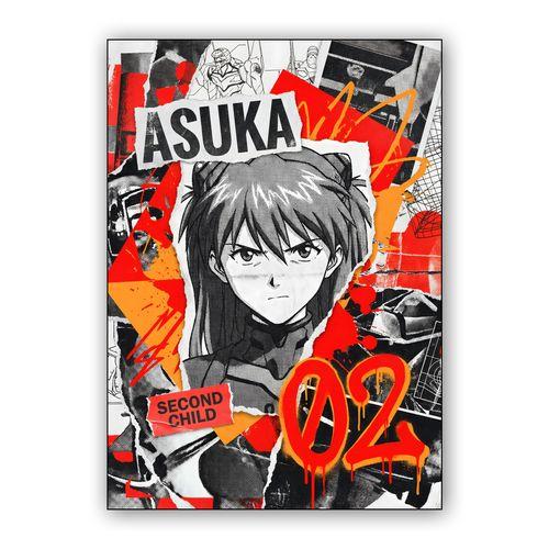 Asuka 02: Second Child Punk Collage wall art poster