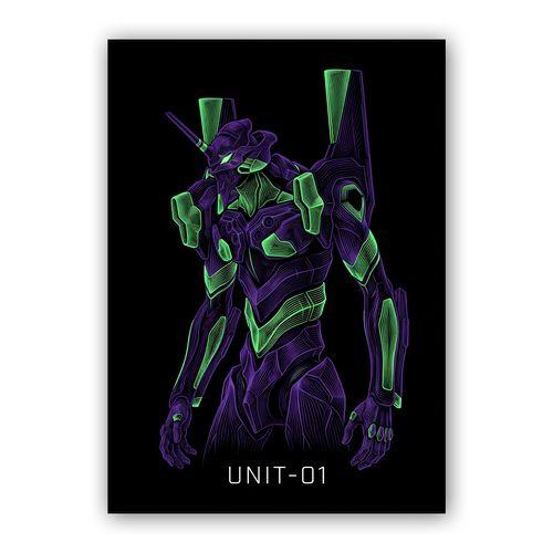 EVA Unit-01: Contour Topography wall art poster