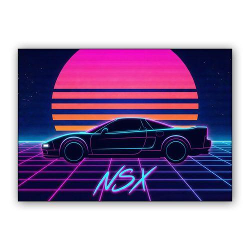 Neon Nights NSX Outrun Edition wall art poster