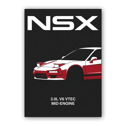 NSX VTEC Minimalist Spec Poster wall art poster