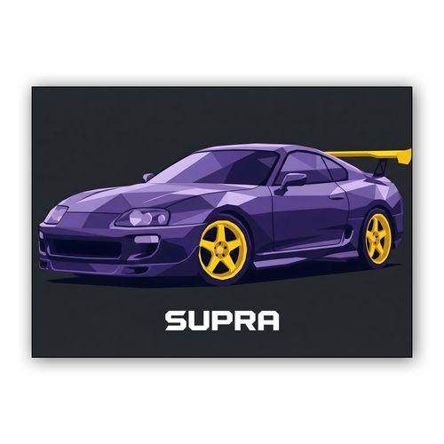 Low Poly Toyota Supra A80 wall art poster