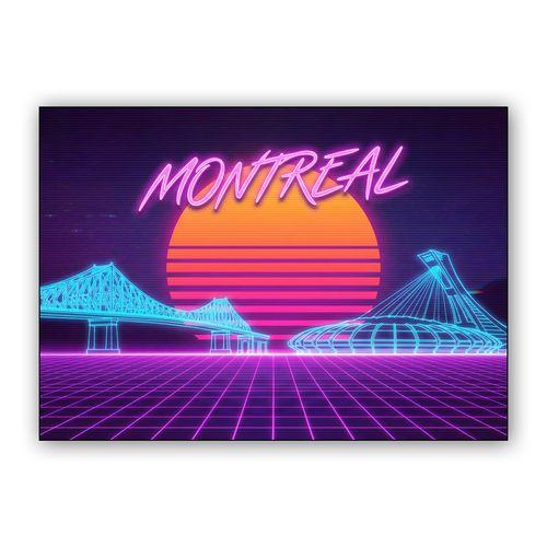 Montreal Synthwave Nightscape wall art poster