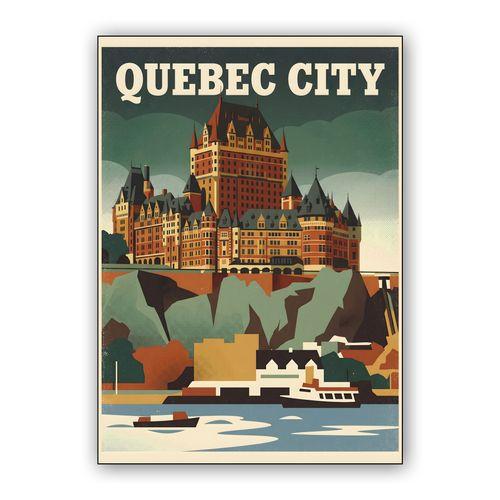 Quebec City: Le Château Frontenac Vintage Travel Poster wall art poster