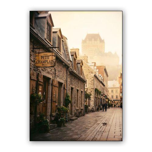 Morning Mist in Petit Champlain wall art poster