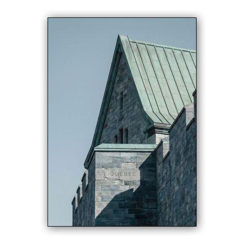 Engraved Stone of Old Quebec wall art poster