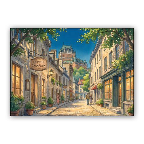 Afternoon Charm at Petit Champlain wall art poster