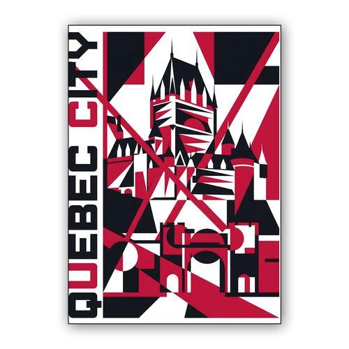 Geometric Quebec: Château Frontenac Abstract Poster wall art poster