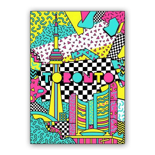 Toronto Memphis Energy: CN Tower & City Hall wall art poster