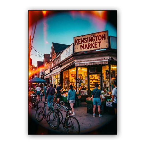 Golden Hour at Kensington Market wall art poster