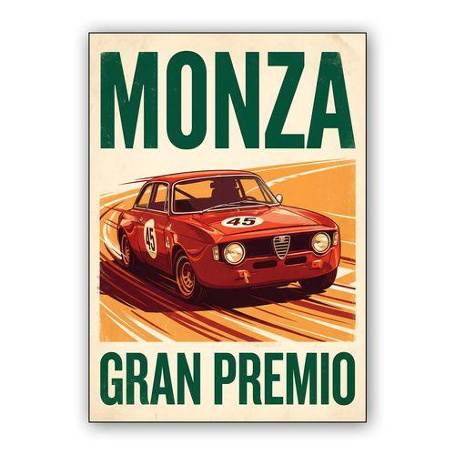 Monza Gran Premio Alfa Romeo Giulia Sprint GTA wall art poster