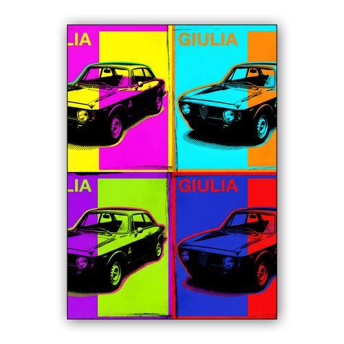 Alfa Romeo Giulia Pop Art Grid wall art poster