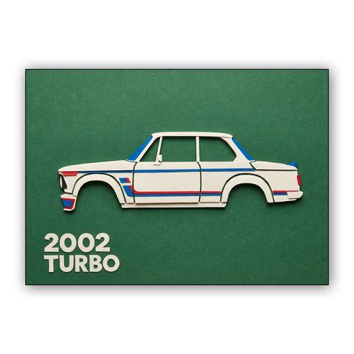 BMW 2002 Turbo Paper Cutout wall art poster