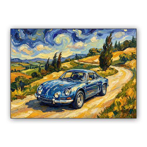 Alpine A110 Starry Countryside Drive wall art poster