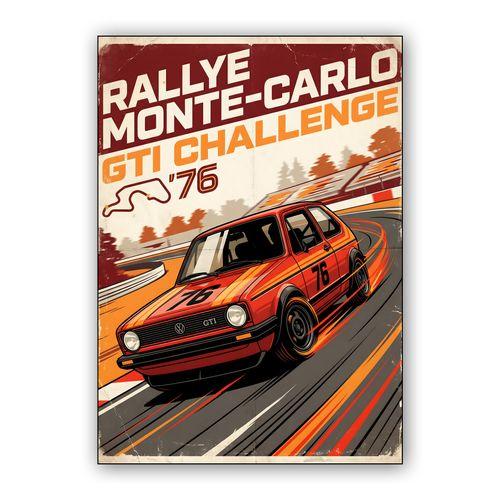 1976 Rallye Monte-Carlo GTI Challenge Poster wall art poster