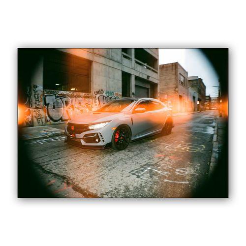 Honda Civic Type R FK8 Urban Alleyway Nocturne wall art poster