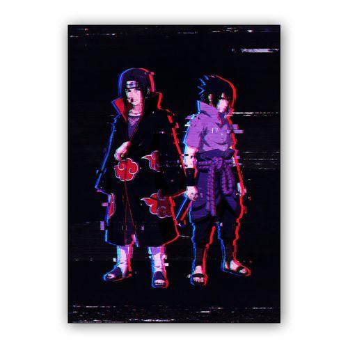 Uchiha Brothers Glitch Reality wall art poster