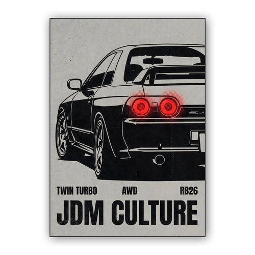 JDM Culture: R32 GT-R Technical Illustration wall art poster