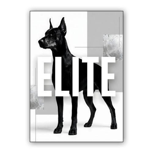 Elite Doberman: Minimalist Geometric Collage wall art poster