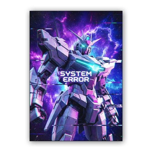System Error: Cosmic Mecha Glitch wall art poster