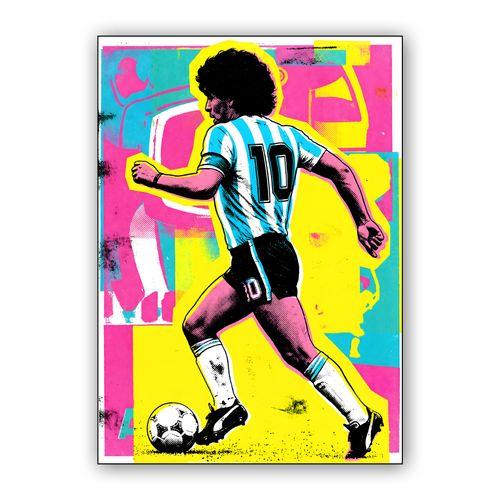 Maradona: Neon Pulse Pop Art wall art poster
