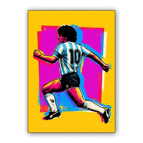 Maradona: Neon Pulse Pop Art wall art poster