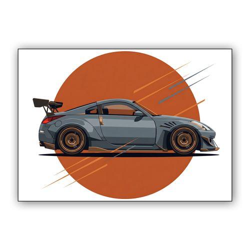 Z33 Widebody: Dynamic Vector Illustration wall art poster