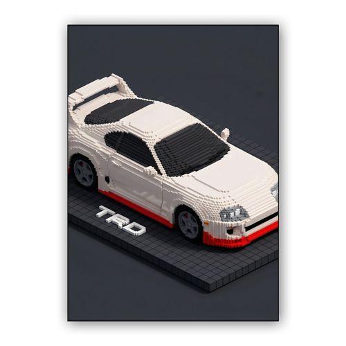 Voxel Legend: TRD Supra A80 Isometric Diorama wall art poster