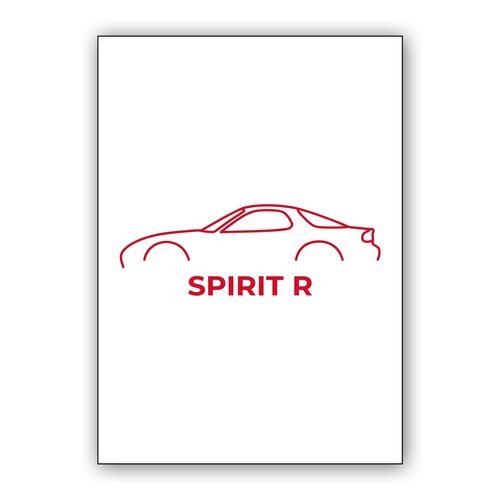 Spirit R: Minimalist RX-7 FD Silhouette wall art poster