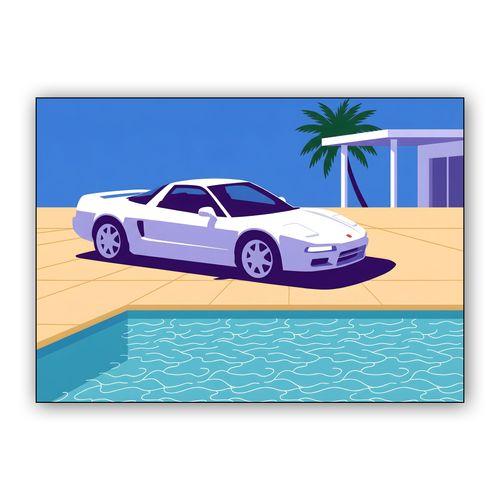 Poolside Dreams: NSX at the Palm Springs Villa wall art poster