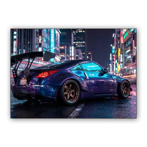 Midnight Neon: Widebody Nissan Z33 wall art poster