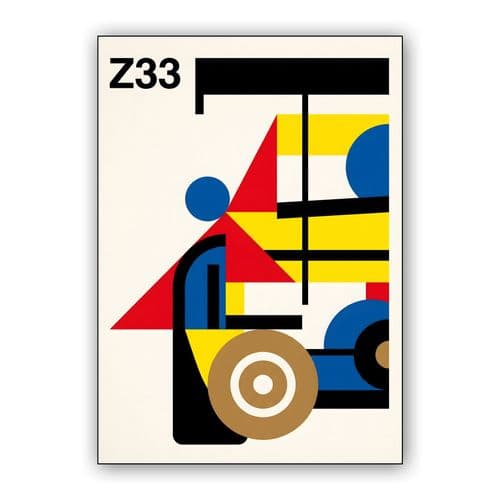 Z33 Bauhaus: Geometric JDM Abstraction wall art poster
