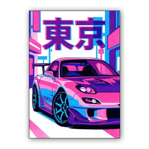 Neon Tokyo Pulse: RE Amemiya RX-7 FD wall art poster